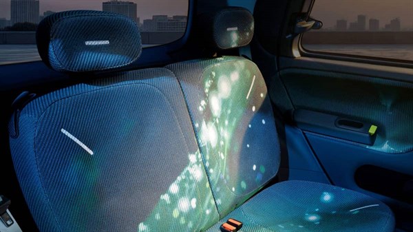 המושבים האחוריים ברכב קונספט רנו טוויגו