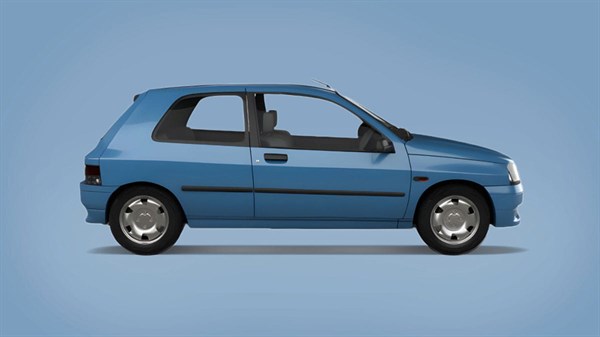 איור של רנו קליאו כחולה