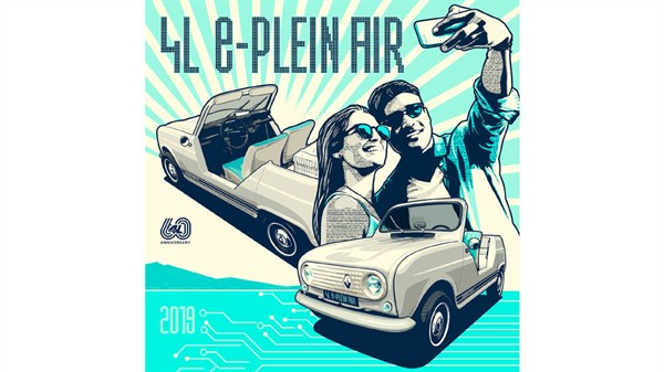 איור של האומן הצרפתי - Renault 4 e-Plein Air