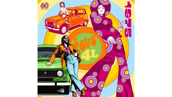 איור של האומן הצרפתי - Renault 4 Seventies