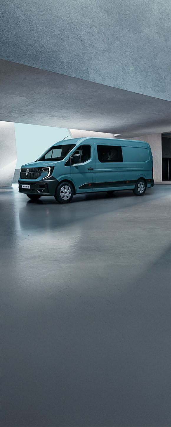 מבט מלפנים על רנו מאסטא רכב מסחרי גדול